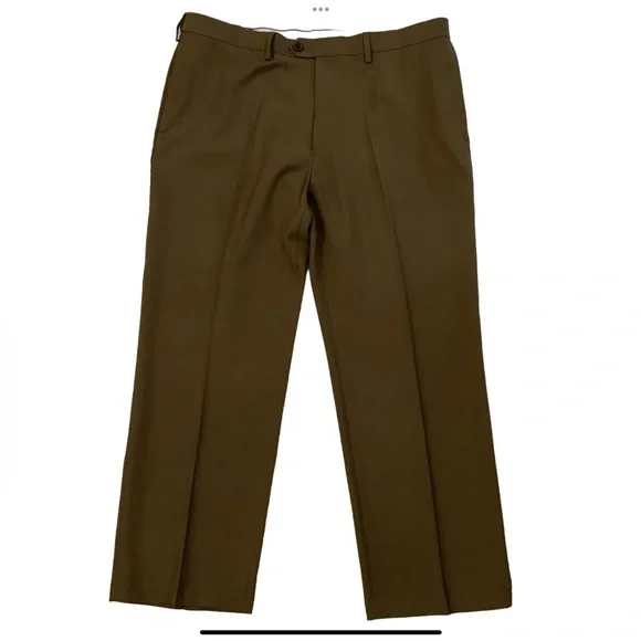 Haggar | Pants | Haggar Classic Fit Light Brown Dress Pants Flat Front 4x30  Expandable Waist | Poshmark